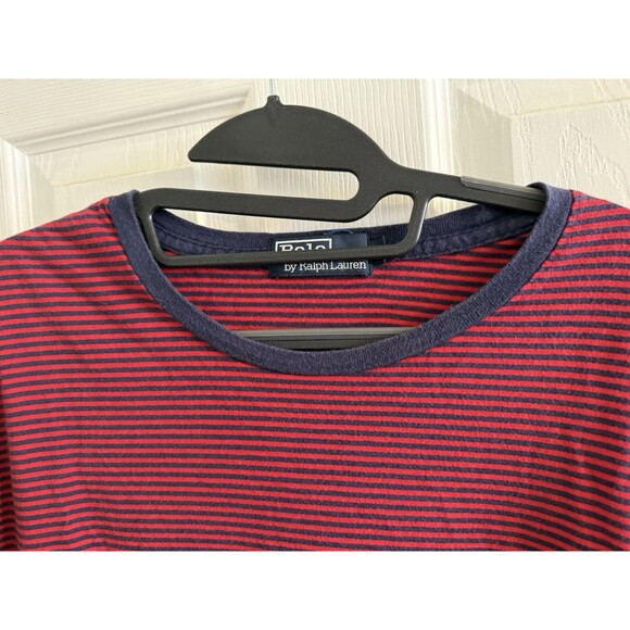 Polo Ralph Lauren Red Navy Striped T-Shirt Men’s Size XL  Pony Logo - Picture 3 of 6
